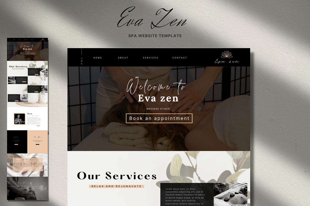 spa website, massage therapists, a Websites & App Template by Prodesign (Photo 1 of 4)