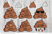 Poop emojis with quotes, vector, an Emoji Icon by Illustree (Thumbnail 2 of 3)