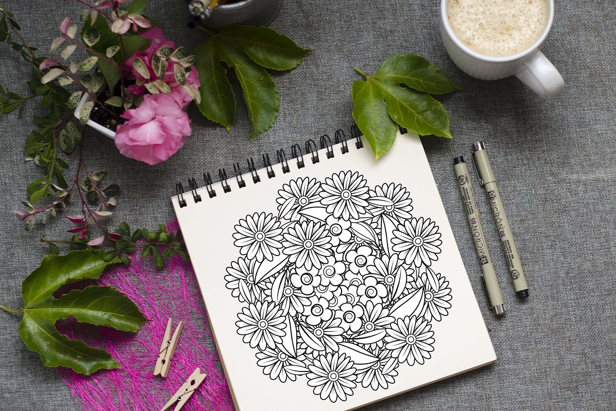 Floral Doodles Collection, a Decorative Illustration by Elinorka (Photo 9 of 9)