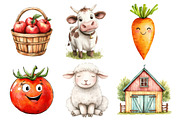 Cute Farm Garden Clipart, an Illustration by SinaCreation (Thumbnail 3 of 5)