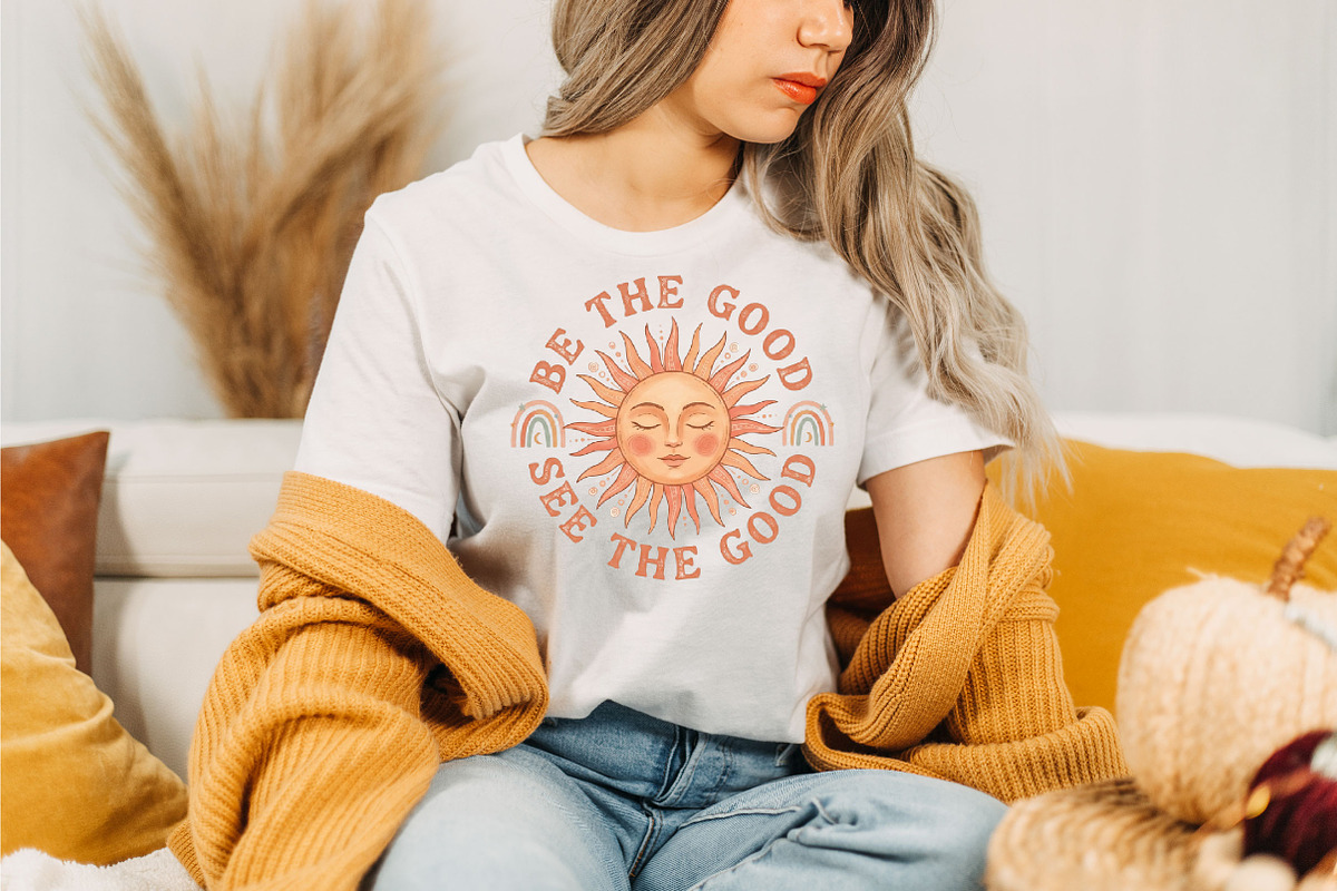 Boho Retro PNG Sublimation, a Seasonal Illustration by Designking (Photo 3 of 3)