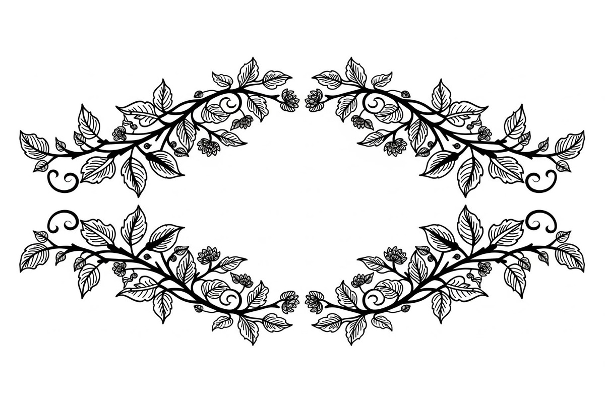 Floral Frame Ornament Vector Bundle, an Illustration by Designs_River (Photo 43 of 51)