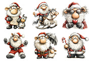 Whimsical Santa Claus Clipart, an Illustration by Daily.Designs (Thumbnail 2 of 5)