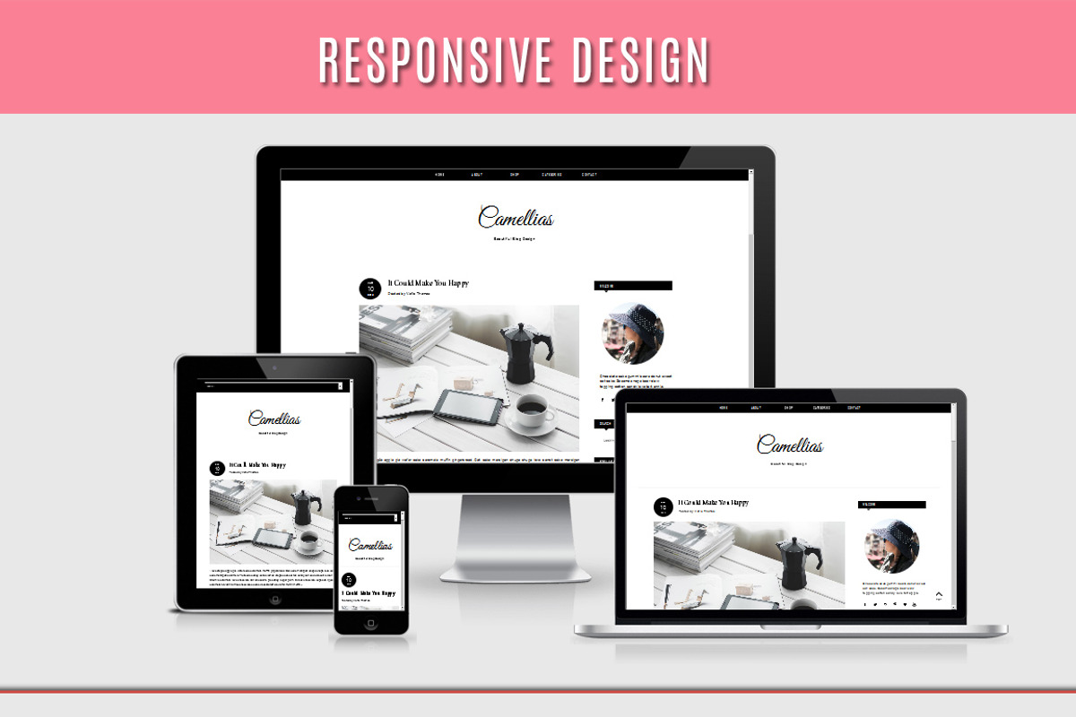 Blogger Template Responsive CAMELLIA, a Websites & App Template by Vefio Themes (Photo 3 of 3)