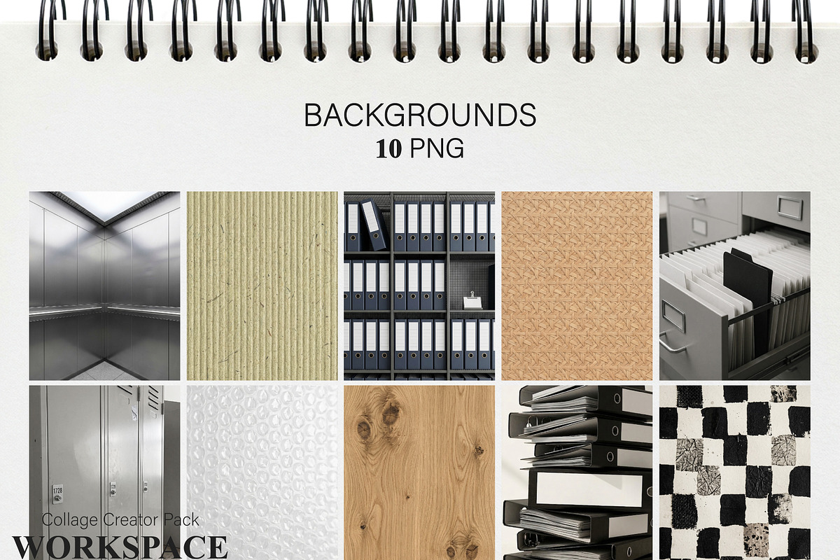 Workspace Collage Creator Kit 250PNG, an Object Graphic by DreamoraArt (Photo 7 of 8)