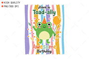 Birthday Pun Toad Hand-drawn PNG, a Seasonal Illustration by OK Design (Thumbnail 1 of 5)