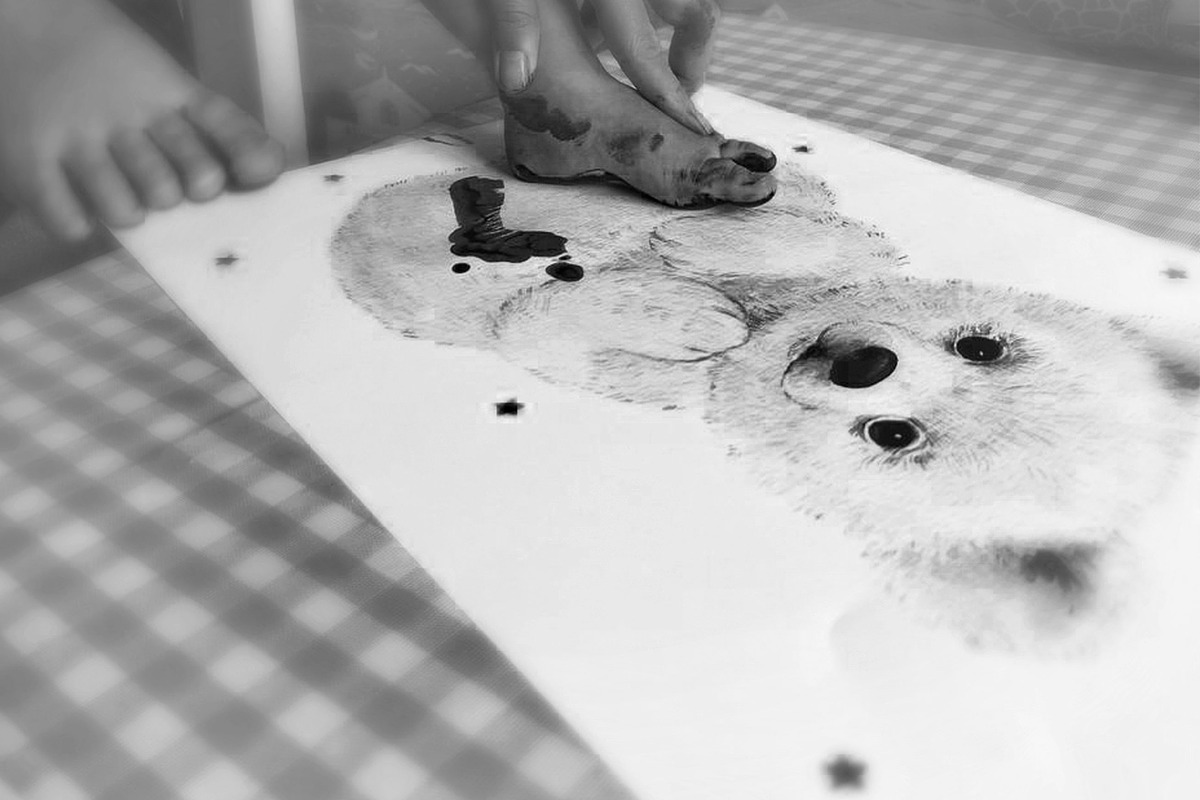 Baby Footprints Bear, an Animal Illustration by Lembrik's Artworks (Photo 4 of 4)
