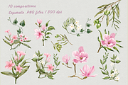 Adriatic Garden Watercolor Set, a Decorative Illustration by Aurella Art (Thumbnail 5 of 16)