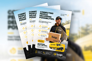 Logistics Cargo Flyer Template