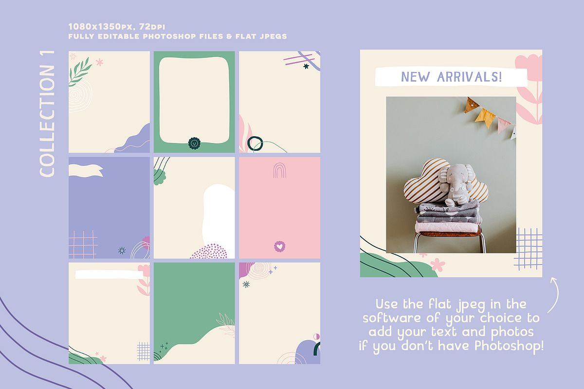Graphical Instagram Templates - PSD, a Social Media Template by Carole Chevalier (Photo 4 of 13)