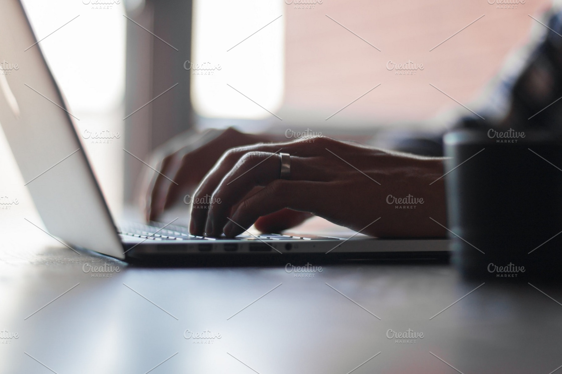 Typing on laptop, a Technology Photo by HaithamSimas