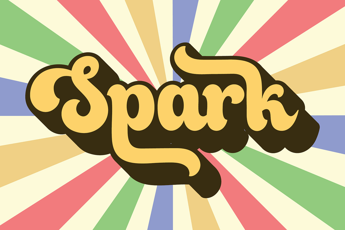 Monkey Script - Groovy Retro Font, a Script Font by Airotype (Photo 4 of 14)