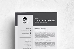 3 Pages Modern Resume Template/CV