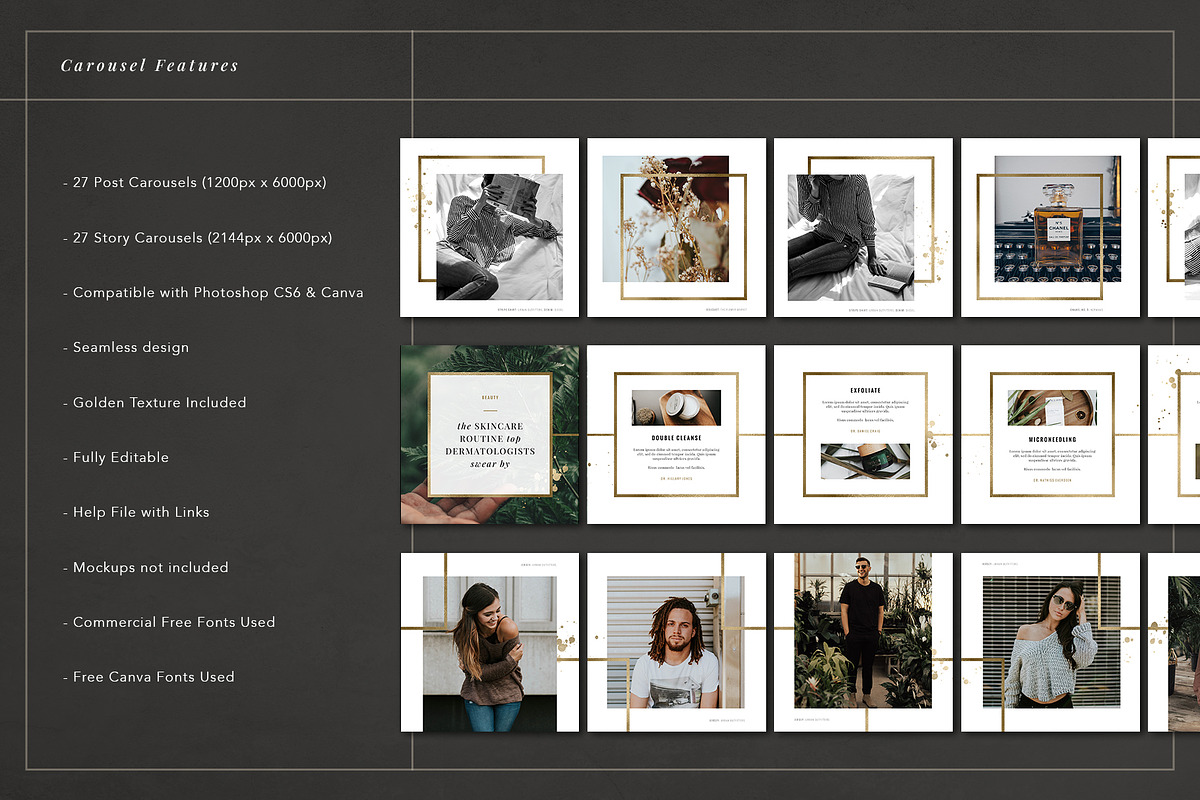 GOLDEN Instagram Carousel, a Social Media Template by Marigold Studios (Photo 3 of 9)