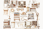 Cozy Reading Nook Clipart, a Person Illustration by GlamArtZhanna (Thumbnail 4 of 8)