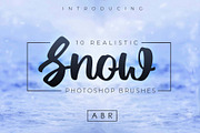 10 Realistic Photoshop Snow Brushes, a Brush Add-On by Dene Studios (Thumbnail 1 of 8)