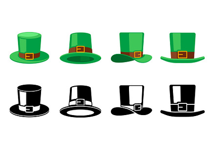 Leprechaun hat icon collection