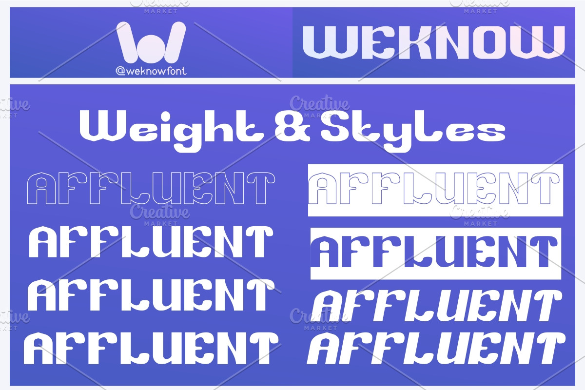 Affluent font, a Sans Serif Font by weknow (Photo 7 of 8)