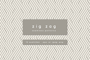 Zigzag Seamless Patterns Set