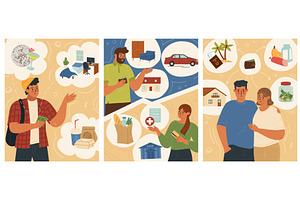 Family budget planning and, a Finance Illustration by vectorpointstudio