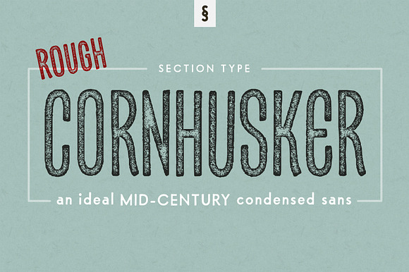 Cornhusker Rough | Condensed Font preview 8