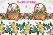 Watercolor Apple Garden Clipart, an Illustration by DiashaArt (Thumbnail 8 of 11)