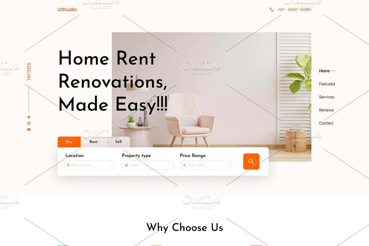 Real Estate Website Design, a Landing Page Template by uiwarrior (Photo 2 of 2)