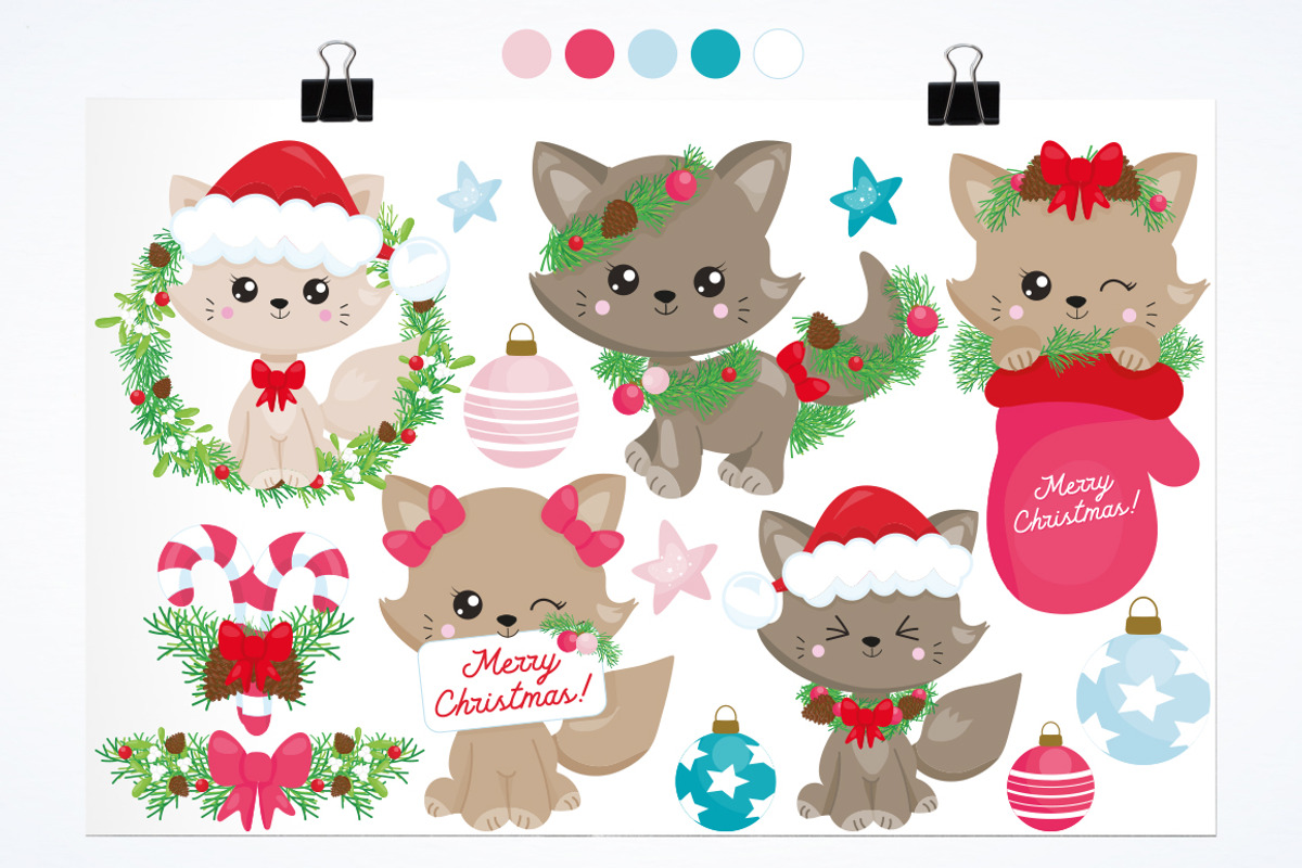 Christmas Cat, a Decorative Illustration by PrettyBundles (Photo 2 of 5)