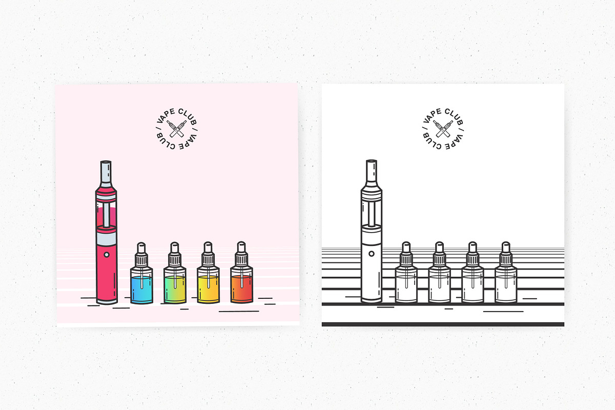 Bundle and pattern with vape devices, an Object Illustration by Good Studio (Photo 2 of 6)