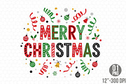 Merry Christmas PNG, an Illustration by Designking (Thumbnail 1 of 4)