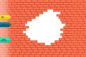 Brick Walls Seamless Vector Backdrop