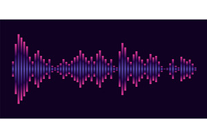 Vector music sound waves, an Illustration by Things for designers