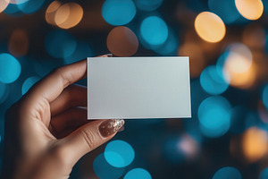 Business card framed by bokeh, a Photo by Pavel_design