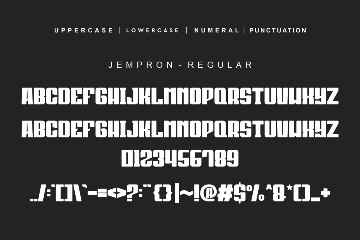 Jempron Font Bundle, a Sans Serif Font by QR Design Studio (Photo 8 of 12)