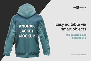 Mens Anorak Jacket Mockup