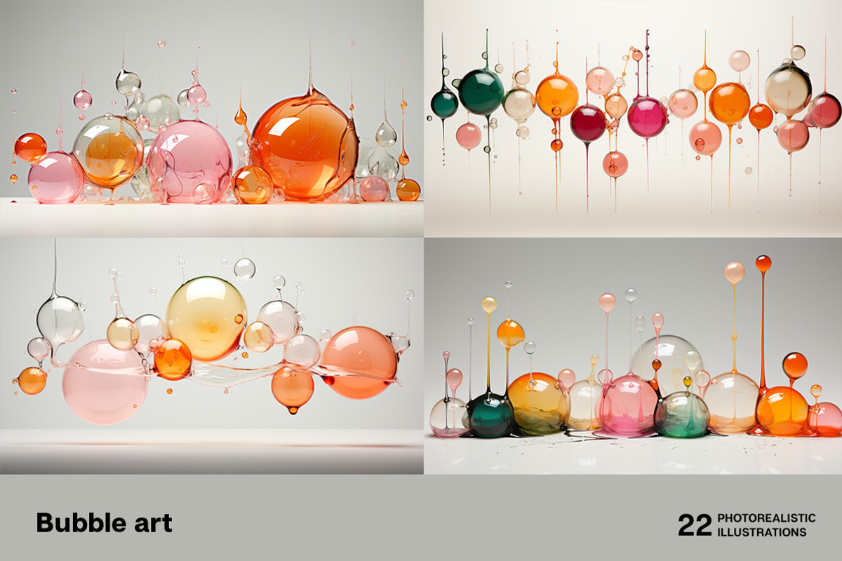 Bubble art. 22 images, a Decorative Illustration by Handmadefont (Photo 2 of 9)