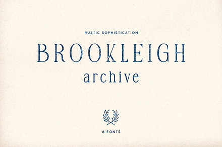 Brookleigh Archive: Rustic Font Pack, a Serif Font by Tom Chalky