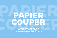 Papier Couper - papercut style font