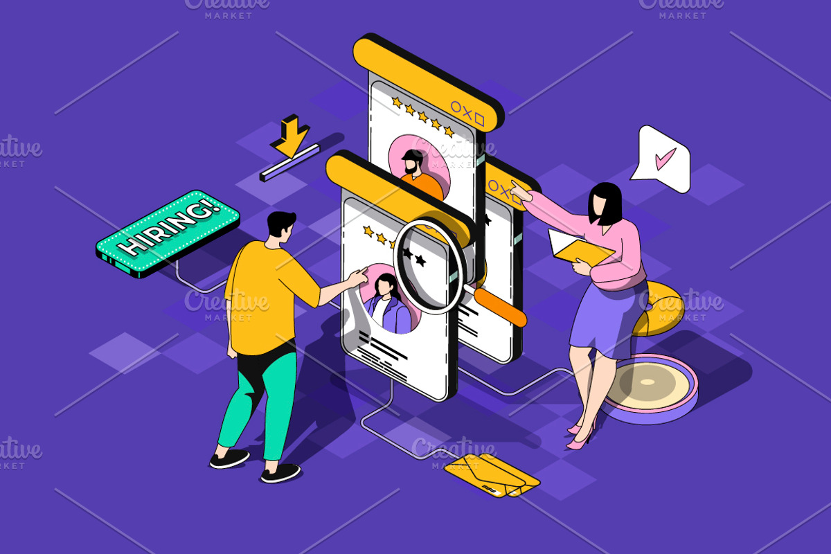 Business Isometric Web Illustrations, a Templates & Theme by alexdndz (Photo 12 of 21)
