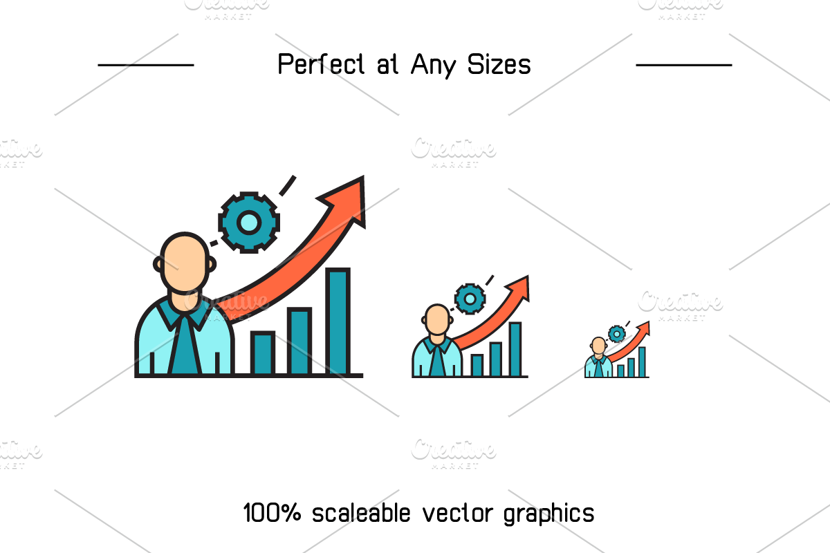 Business Management Icons Set, an Icon by Designfour (Photo 7 of 7)