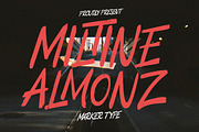 Miltine Almonz | Brush Font, a Script Font by Denustudios (Thumbnail 1 of 12)
