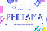 Pertama Display Font, a Sans Serif Font by gitasetstudio (Thumbnail 1 of 6)