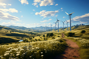 Windmill Green Energy Sustainable, a Technology Photo by shahsoft