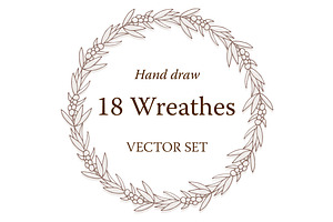 18 Vector Floral Wreathes