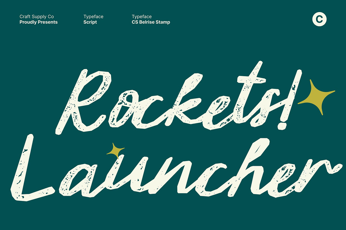 CS Belrise Stamp, a Script Font by Craft Supply Co. (Photo 6 of 8)