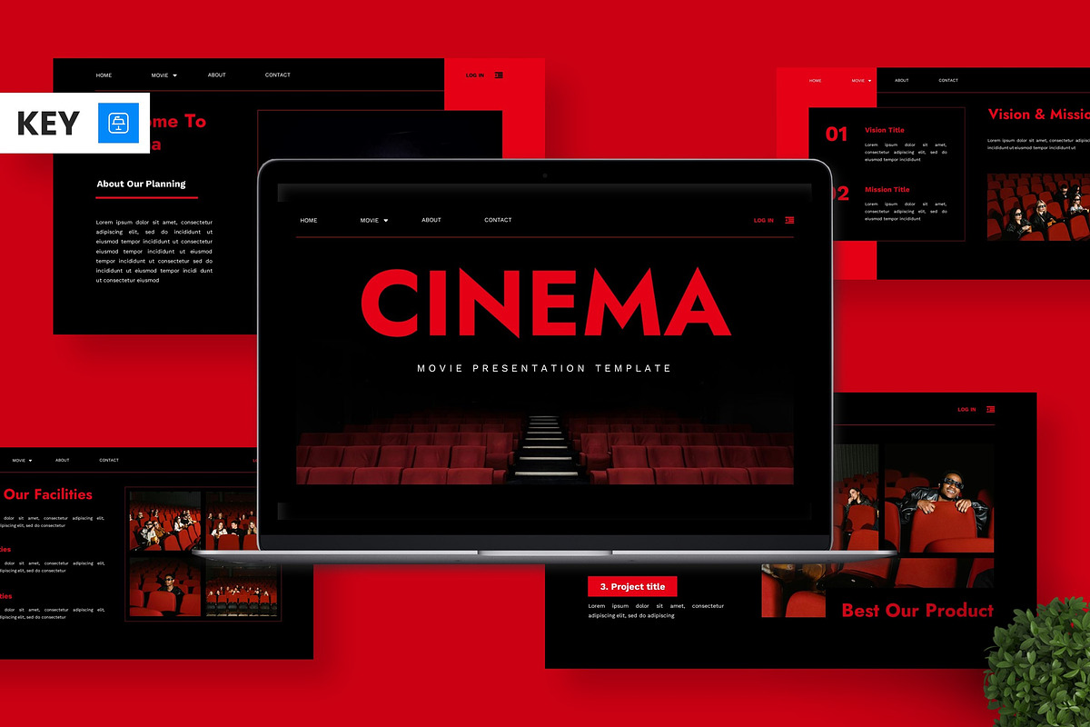 Cinema - Movie Keynote, a Presentation Template by Deepslide Studio (Photo 1 of 6)