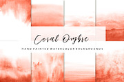 Coral ombre watercolor, a Texture Graphic by GraphicRain (Thumbnail 1 of 5)