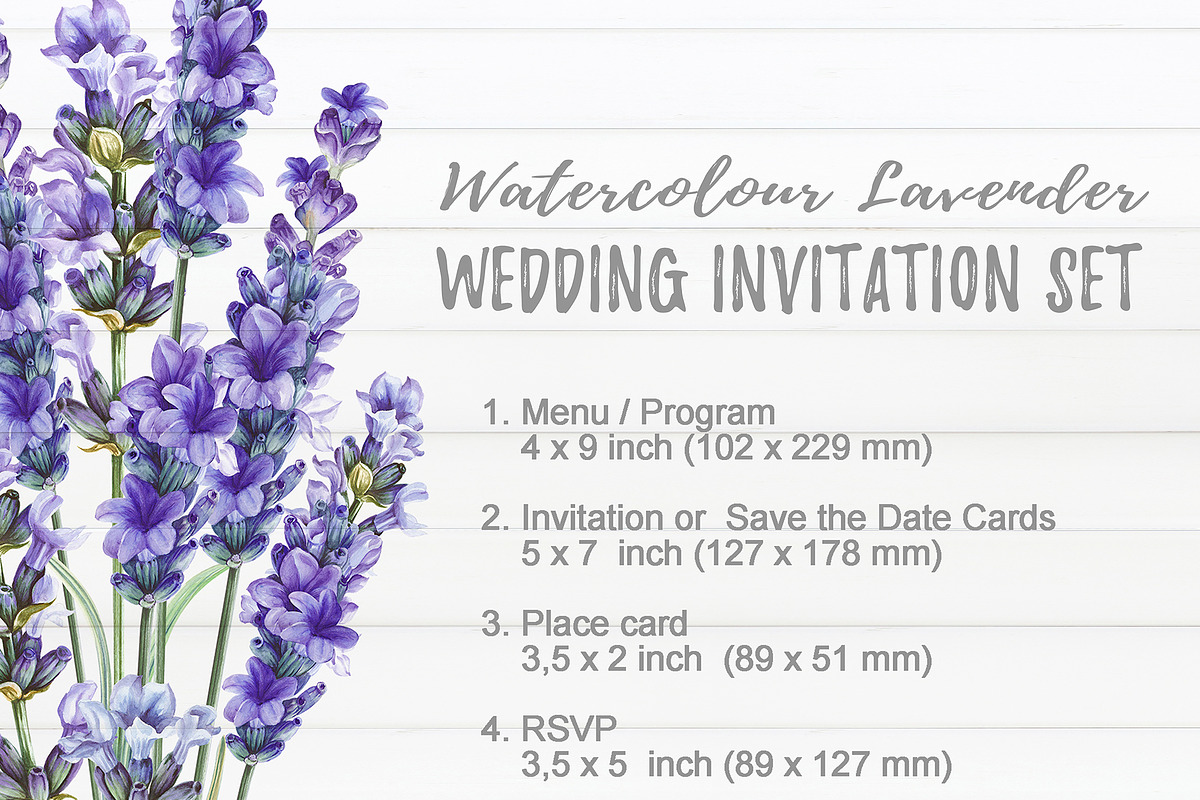 Watercolor Lavender Wedding., an Invitation Template by Kotkoa (Photo 2 of 6)