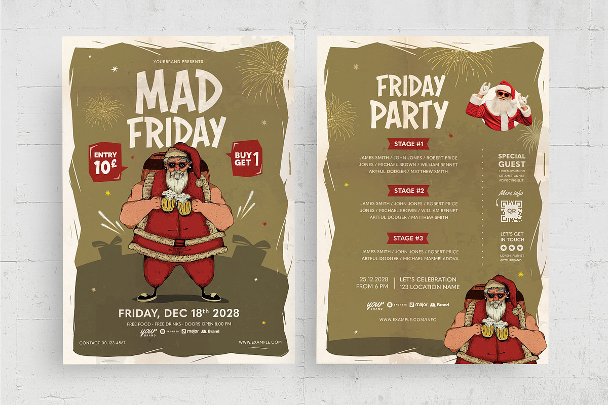 Christmas Mad Friday Flyer Template, a Flyer Template by BrandPacks (Photo 2 of 5)