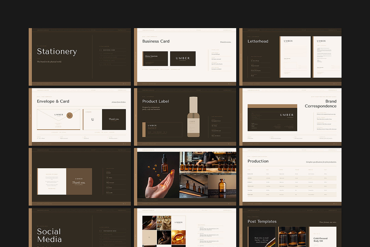 UMBER / Brand Guidelines Template, a Presentation Template by Leleka.Store (Photo 17 of 20)